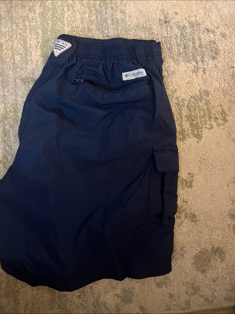 Columbia Navy Men's Cargo Swim/Active Shorts